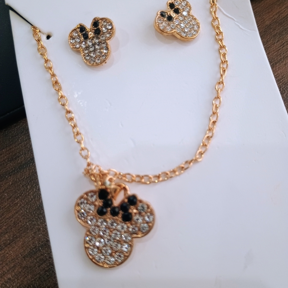 Disney Gold and Black Minnie Mouse Jewelry Set - Picture 2 of 3